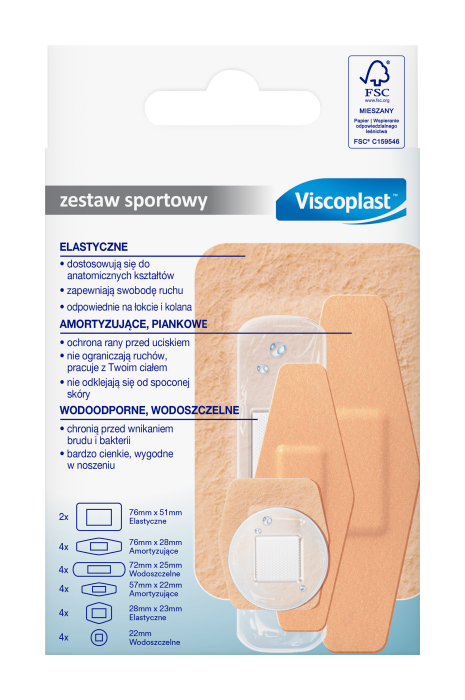 3M (Viscoplast) Zestaw plastrów - sportowy dla osób aktywnych fizycznie