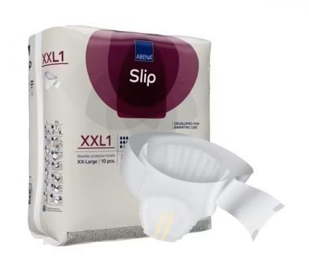 ABENA Slip XXL1 pieluchomajtki dla pacjentów otyłych, bariatrycznie chorych, obwód bioder do 254cm - 10szt.