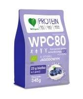 Aliness BeOrganic WPC80 Koncentrat białka serwatkowego BIO w proszku - jagodowy - 345g