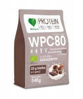 Aliness BeOrganic WPC80 Koncentrat białka serwatkowego BIO w proszku - kakaowy - 345g