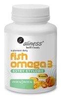 Aliness Fish Omega 3 Estry etylowe EPA 180mg DHA 120mg - 90 kaps.
