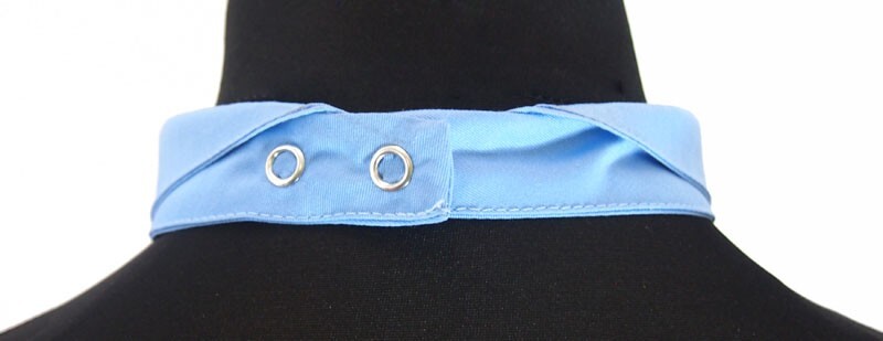 Apaszka osłonowa po tracheotomii i laryngektomii z kołnierzykiem i kieszonką - z zakładką