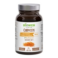 Biowen Cordyceps (Maczużnik Chiński) 400mg - 40% polisacharydów, 8% mannitolu, 0,2% adenozyny - 90 kaps.