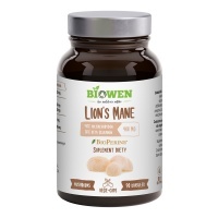 Biowen Lion's Mane (Soplówka jeżowata) 400mg - 40% polisacharydów, 30% beta-glukanów - 90 kaps.