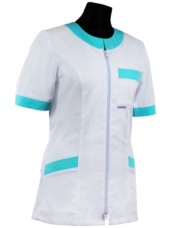 Bluza damska medyczna 006+ - z odszyciem - dwukolorowa