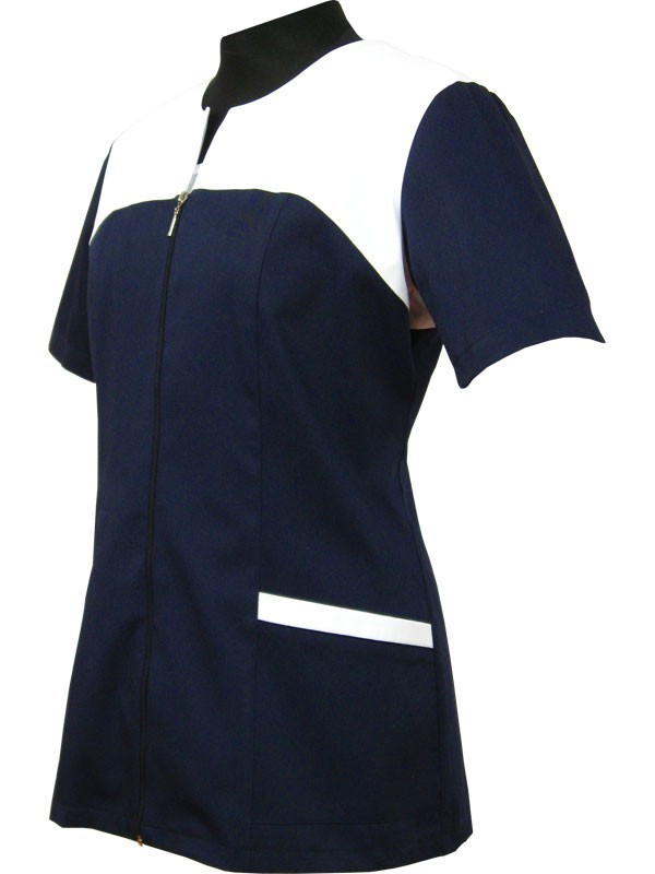 Bluza damska medyczna K023 - dwukolorowa