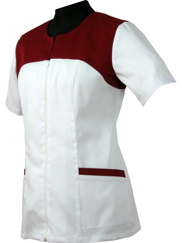 Bluza damska medyczna K023 - dwukolorowa