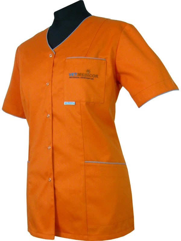 Bluza medyczna 024 + z lamówką lub wypustką - damska