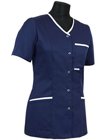 Bluza medyczna 024 + z lamówką lub wypustką - damska