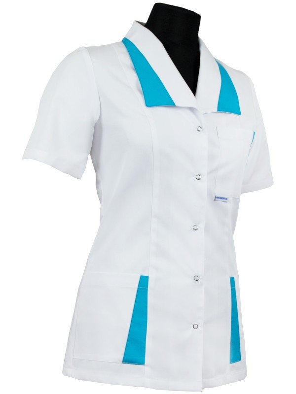 Bluza medyczna damska 017 z kołnierzem słowackim