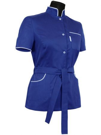 Bluza medyczna damska z baskinką (wypustka) - kołnierz STÓJKA 409+