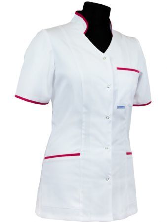 Bluza medyczna dla pielęgniarki 011+ stójka leżąca (wypustka lub lamówka)