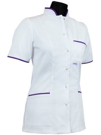 Bluza medyczna dla pielęgniarki - damska (kołnierz stójka) 009+