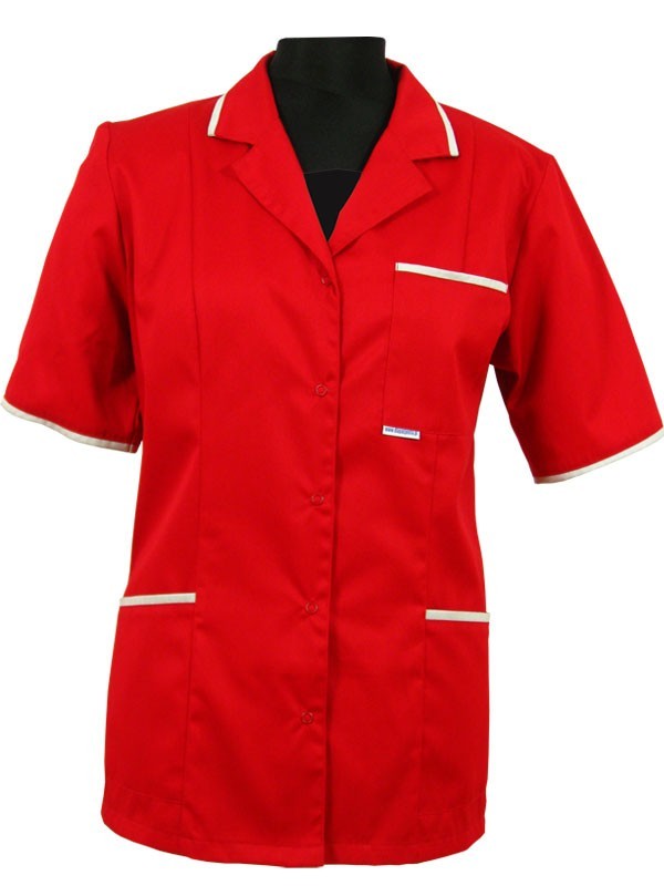 Bluza medyczna klasyczna - damska z dodatkami (wypustka / lamówka) 001+