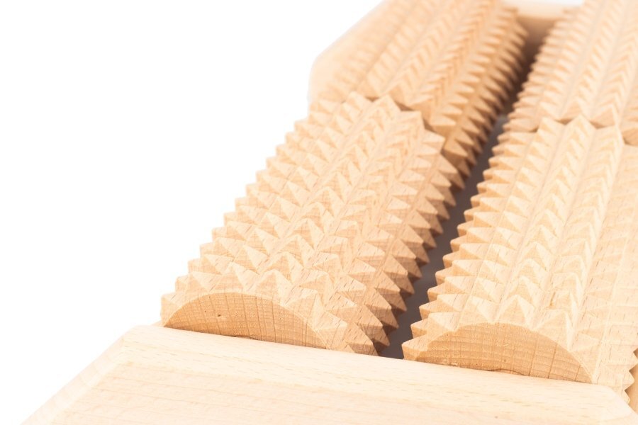 Drewniany Masażer do stóp - dwurzędowy kolce/kolce