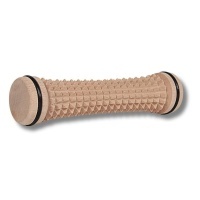 Drewniany masażer wałek wklęsły z dodatkowymi gumkami - 18 cm