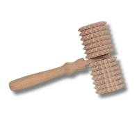 Drewniany podwójny wałek - ergonomiczny masażer z rączką