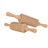 Drewniany Wałek Masażer z rączkami 28cm