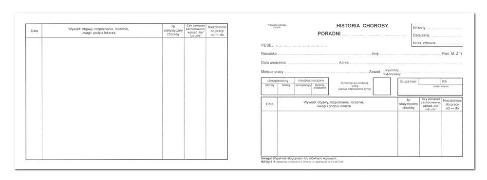Druki - Historia choroby Og-2