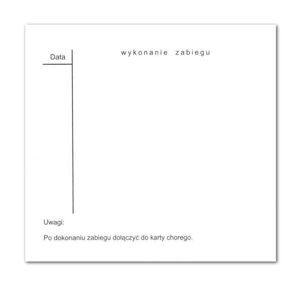 Druki - Zlecenie na zabiegi Pom-4