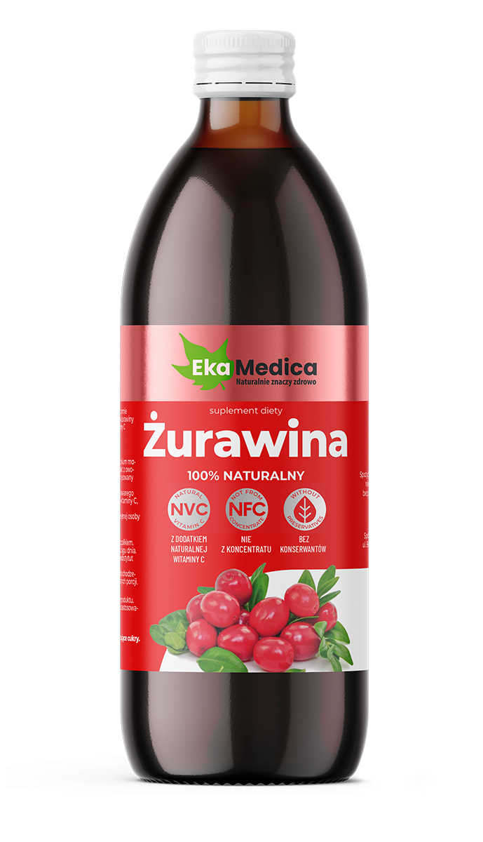 EkaMedica EKA Żurawina NFC Sok z Żurawiny bez konserwantów - 500ml