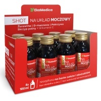 EkaMedica Shot Na układ moczowy - żurawina, D-mannoza, pokrzywa, skrzyp polny, witamina C - 8x100ml