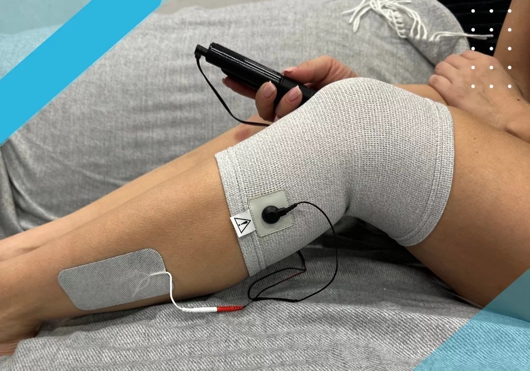 Elektroda opaska na kolano do elektrostymulatora 3 w 1 TENS EMS MASAŻ Balanssen