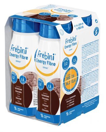 Frebini energy fibre DRINK - czekolada - Dieta wysokokaloryczna dla dzieci (1,5 kcal/ml) - 4x200ml!