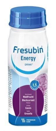 Fresubin energy DRINK - czarna porzeczka - Dieta wysokokaloryczna (1,5 kcal/ml) - opak. 4x 200ml!