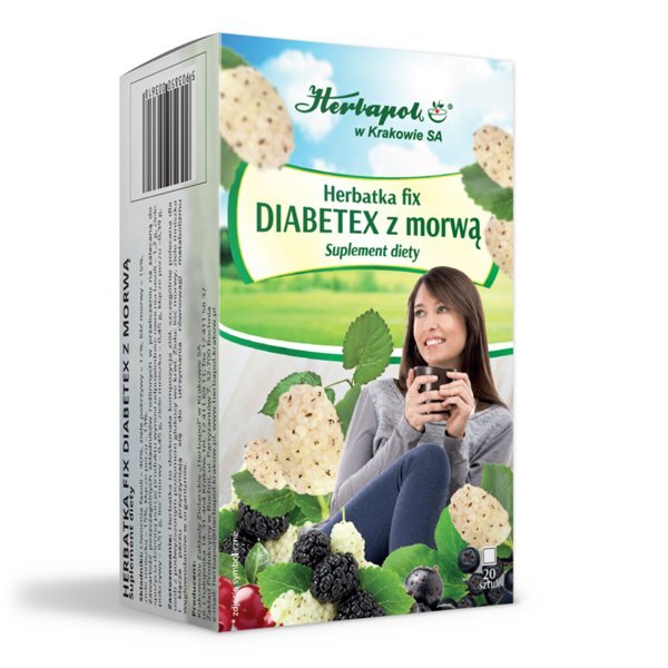 Herbatka Diabetex z morwą FIX Herbapol Kraków - 20x1,5g