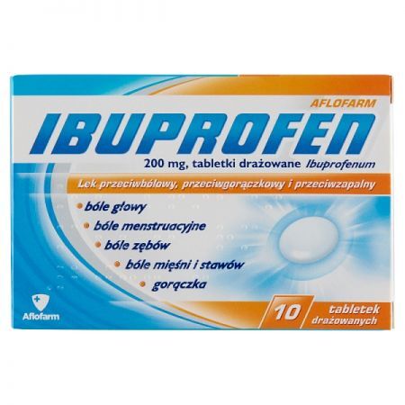IBUPROFEN - przeciwbólowy, przeciwgorączkowy, przeciwzapalny 10 tabl.