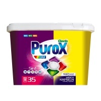Kapsułki proszkowo-żelowe do prania Purox Color - 35 kapsułek