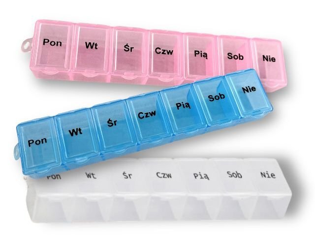 Kasetka na leki tygodniowa na 7 dni