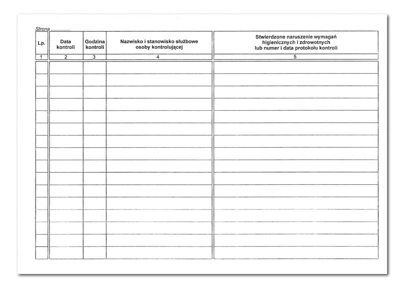 Książka kontroli sanitarnej Ksn-1