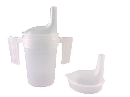 Kubek - pojnik z dużymi uchwytami i dwoma pokrywkami 200ml