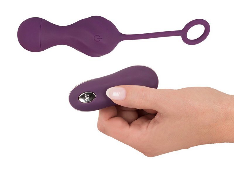 Kulki do ćwiczenia mięśni Kegla Sweet Smile z pilotem - fioletowe