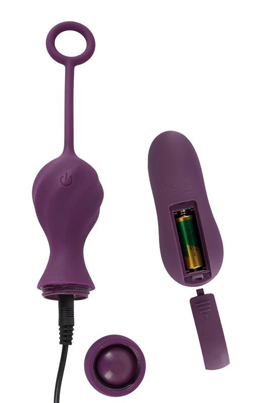 Kulki do ćwiczenia mięśni Kegla Sweet Smile z pilotem - fioletowe