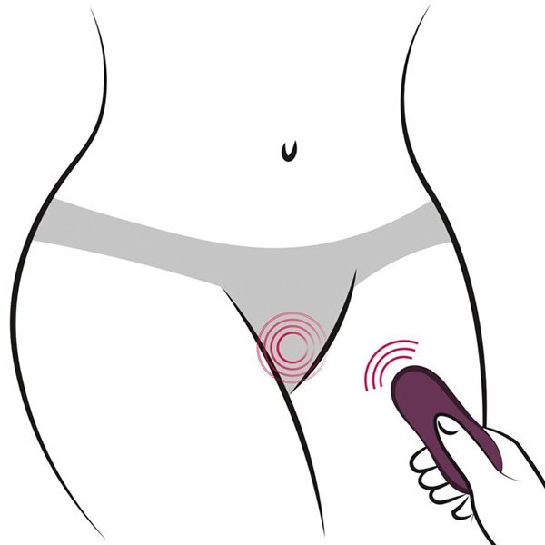 Kulki do ćwiczenia mięśni Kegla Sweet Smile z pilotem - fioletowe