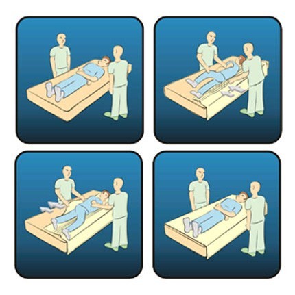 Technika układania łatwoślizgu pod osobą leżącą