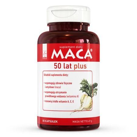 MACA 50 plus - preparat wzmacniający dla osób starszych - 80kaps