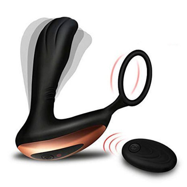 Masażer stymulator prostaty plug z pierścieniem B-Series USB z pilotem