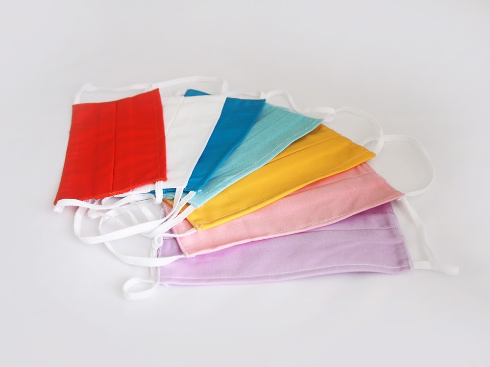 Maseczka bawełniana 3-warstwowa z drucikiem