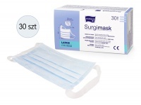 Maseczka medyczna ochronna jednorazowa Surgimask - na szerokiej gumce - 30szt