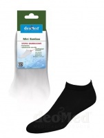 MINI BAMBOO non-slip - bezszwowe stopki / skarpetki z przędzy bambusowej - czarne