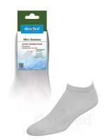 MINI BAMBOO non-slip - bezszwowe stopki / skarpetki z przędzy bambusowej - jasny popiel