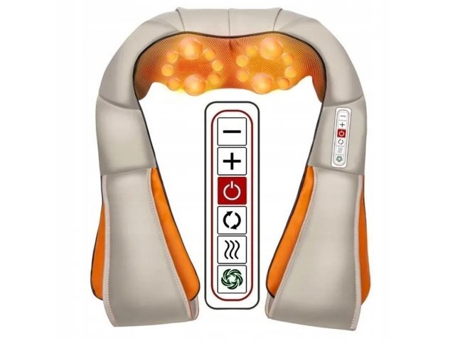 Obrotowy masażer Shiatsu karku i szyi z funkcją podgrzewania