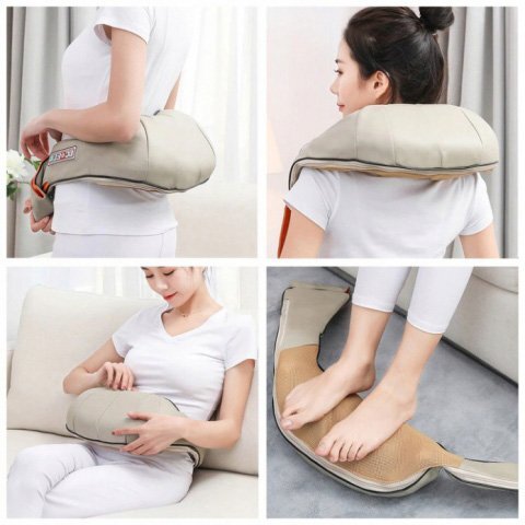 Obrotowy masażer Shiatsu karku i szyi z funkcją podgrzewania