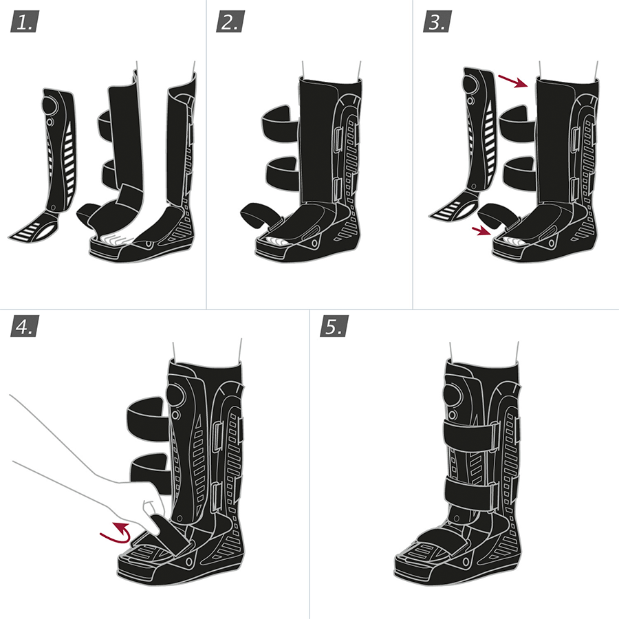 Orteza na goleń i stopę Professional Line Closed Shell Air Walker ACTIMOVE 76276 - wysoka