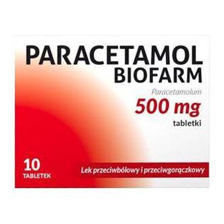 Paracetamol 500mg - przeciwbólowy i przeciwgorączkowy 10 tabl.