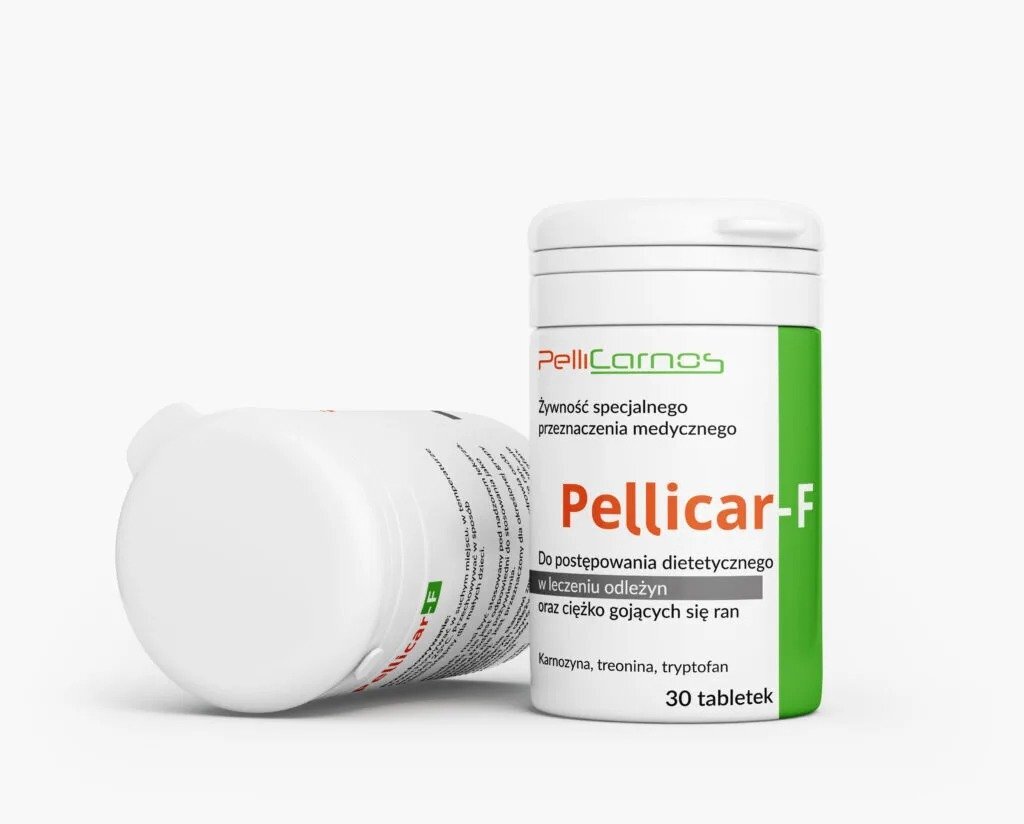 Pellicar-F Żywność specjalnego przeznaczenia medycznego dla pacjentów z odleżynami - 30 tabl.